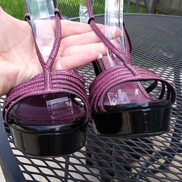 Yves Saint Laurent purple python mob wife core stilleto size 9.5 - Picture 4 of 15